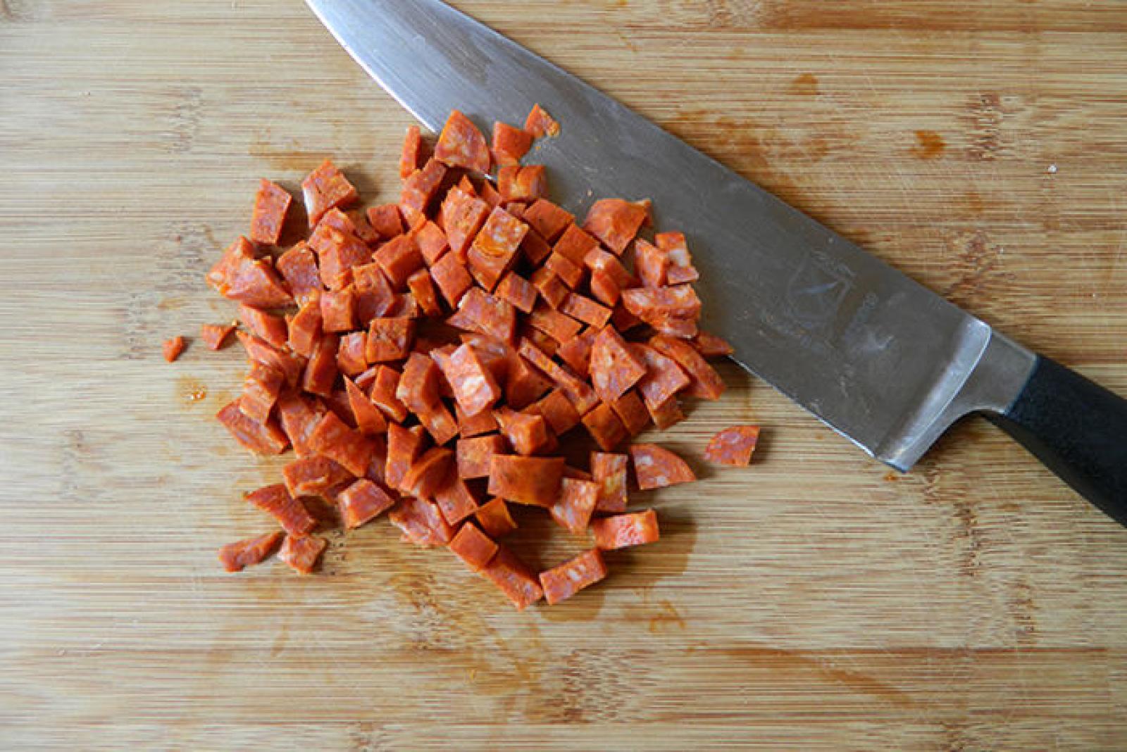 diced chorizo